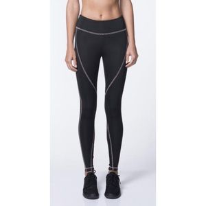 Koral Stitch Leggings in Black with Tan Thread XS